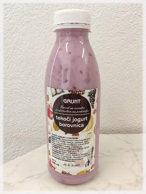 Tekoči jogurt z okusom - Borovnica - 0,5 l